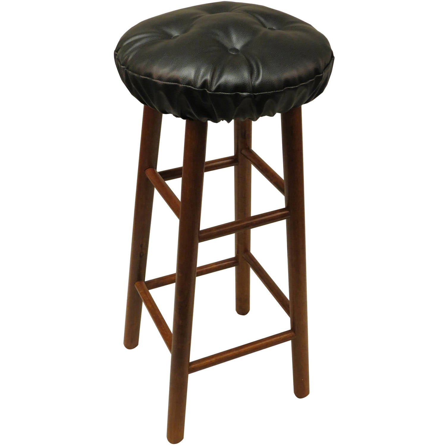 Gripper Faux Leather 14" x 14" Non-Slip Tufted Barstool Chions, 2 Count