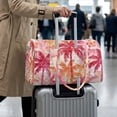 thumbnail image 4 of Garronmavis Tropical Palm Print Large Quilted Duffle Bag for Women, Weekender Overnight Bag Carry On Travel Tote Gym Dance Bag with Zipper Pockets, 4 of 7