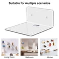 thumbnail image 4 of sunsanly 4Pcs L-Shaped Acrylic Floating Shelf Wall Mounted Rack Strong Load-bearing Smooth Edge Easy to Install Clear Photo Picture Book Display Stand, 4 of 7