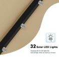 thumbnail image 5 of MASTERCANOPY 9ft Solar Patio Umbrella with LED Lights Tilt and Crank, Khaki, 5 of 8