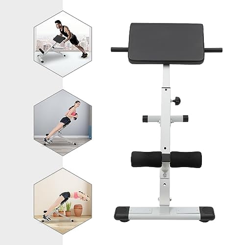 Hyperextension Bench, Buttocks Machine, Leg Strength Trainer, Multi Functional Ab Bench, Waist Extension Workout, 5 Levels Adjustable Roman Chair, for Back Extension, Home Men Wome