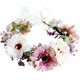 thumbnail image 1 of Corona de flores de Margarita, corona Floral, diadema, corona para el pelo, guirnalda de flores, tocado Floral bohemio con cinta para fiesta de bodas, 1 of 5