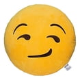 thumbnail image 2 of Emoji Cheese Smile Face Emoticon Cojín Relleno Felpa Suave Almohada, Certificado Oficial, EvZ EvZ, 2 of 2