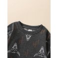 thumbnail image 4 of hirigin Toddler Baby Boys Girls Pullovers, Long Sleeve Round Neck Bull Head Print Sweatshirts, 4 of 8