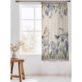 thumbnail image 3 of Sheer Curtains 72 Inches Long, Spring Flowers Semi Sheer Curtains Light Filtering Window Treatment, Vintage Floral Leaves Birds Pastoral Botanical Privacy Voile Drapes for Living Room 52x72 Inch, 3 of 7