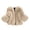 Beige, variant on Women's Fashion Short Faux Fur Jacket - Long-Sleeve Button Front Stitched Casual Coat, Beige, L