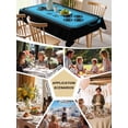 thumbnail image 6 of Blue Game Handle Tablecloth Square Table Cloth 60x60, Waterproof Tablecloth Outdoor Table Cloth, Video Gamer Console Earphones Black Washable Table Cover for Kitchen Dinning Party, 6 of 8