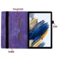 thumbnail image 4 of ELEHOLD Leather Case for Amazon Fire HD 10 (9th Generation) Flip Folio Case with Butterflies & Cat Pattern Built-in Card Holders Elastic Band Anti-Slip Kickstand Full Protective Shockproof Case,purple, 4 of 8
