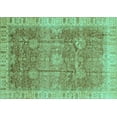 thumbnail image 1 of Ahgly Company Machine Washable Indoor Rectangle Oriental Turquoise Blue Traditional Area Rugs, 2' x 4', 1 of 4