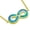 Yellow, variant on 925 Sterling Silver Blue Simulated Opal Infinity Pendant Necklace
