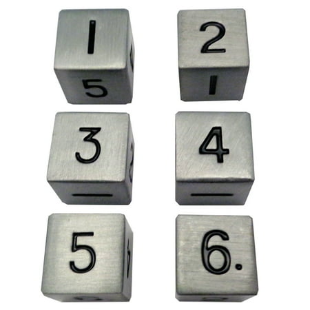 d6: 16mm: Antique SV Metal (6)  by Metallic Dice Games  PartNo 66  Dice Set. Sin price history on PriceWatchPro