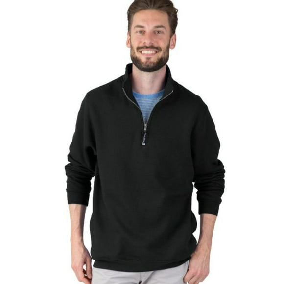 Charles River Apparel Unisex-Adult's Crosswind Quarter Zip Sweatshirt (Regular & Big-Tall Sizes), Black, S