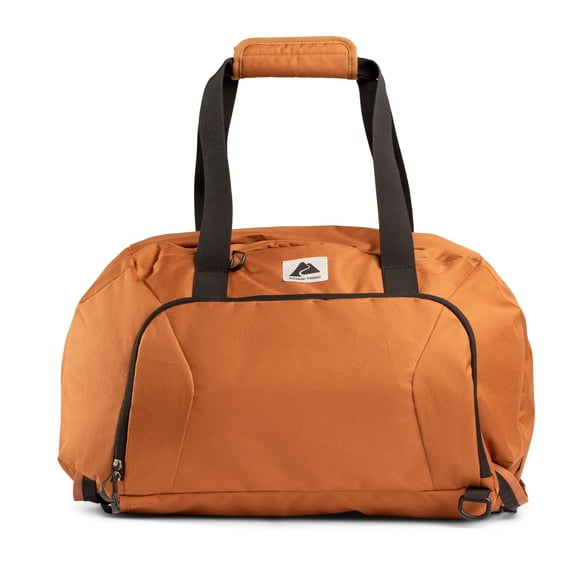 Ozark Trail 42L Polyester Crossover Duffel Bag with Tuckable Backpack Straps, Brown