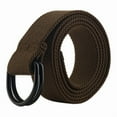 thumbnail image 5 of E-Living Store 51" Polyester Fabric Mens/Womens L D-Ring Belt in Brown, Brown, 5 of 7