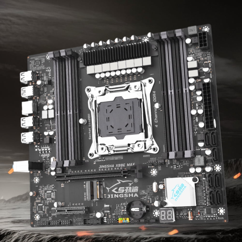 X99H Motherboard DDR4 Für LGA2011-3 CPUs (E5 V3/V4) – Mit 4x DDR4-Slots, M.2 NVME, SATA, USB 3.0, 21,4x18,6 Cm
