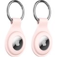 thumbnail image 1 of Silicone Case for AirTag 2021 with Key Ring, Air Tag Portable Protective Cover Case, Easy Installation, 2 Pack (Pink), 1 of 6