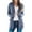 Blue, variant on VISALY Long Cardigans Button Down Cardigans Womens Patchwork Cardigan Long Sleeve Open Front Knit Sweaters Coat Pockets Crochet Cardigan Baggy Cardigan Blue L