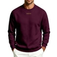 thumbnail image 2 of Men's Crewneck Sweatshirt Casual Solid Pullover Hoodless Standard Fit Athletic Work Out Gym Sweat Shirts, 2 of 9