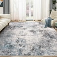 thumbnail image 3 of Alfombra Taranch, lavable, moderna, abstracta, 240 x 300 cm, gris y azul, 3 of 9