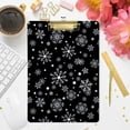 thumbnail image 7 of FMSHPON Christmas Snowflakes Clipboard Hardboard Wood Nursing Clip Board and Pull for Standard A4 Letter 13x9 inches, 7 of 7