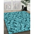 thumbnail image 2 of Ahgly Company Indoor Rectangle Patterned Teal Green Area Rugs, 2' x 5', 2 of 6