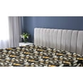 thumbnail image 5 of Ambesonne Leaf Print Fitted Sheet, Art Autumn Leaves Modern, Twin XL Size, Black Ginger Ivory, 5 of 5