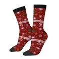 thumbnail image 1 of Fotbe Merry Christmas Calcetas Largas con Estampado para Hombre y Mujer – Calcetas de Compresión Transpirables y Elásticas, Viajar y Uso Diario Talla 5-11, 1 of 6