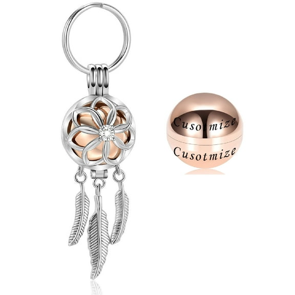 Personalize Cremation Jewelry Dream Catcher Urn Keychain for Ashes Human Pet Ashes Keyring Keepsake Mini Urns For Ashes