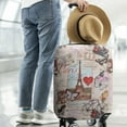 thumbnail image 3 of France Paris Tower Thick Trolley Luggage Protective Cover Eiffef Tower Pattern Elastic Suitcase Cover Fit 22-24 Inch Luggage, 3 of 6