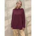 thumbnail image 6 of Thick Knit Crew Neck Long Sweater, 6 of 6