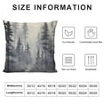 thumbnail image 5 of Nawypu Decorative Pillow Covers Tree Watercolor Landscape Foggy Forest Winter Hill Fir Wild Nature Frozen Misty Taiga Fantasy Pine Cozy Soft Square Throw Pillow Cases for Chair Home Decor, 5 of 5