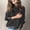 Black, variant on Women Turtleneck Pullover Button Long Sleeve Loose Knitted Sweater Tops Womens Jacket White M