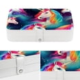 thumbnail image 4 of Unicorn PU Leather Jewelry Box with Removable Compartment and Earring Holder, Portable Travel Organizer, 4 of 6