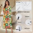 thumbnail image 6 of Yuyamidu Xmas Tree Womens Robes Buffalo Grid Zipper Front Long Robe Christmas Long Sleeve Bathrobe Lightweight Sleepwear Gowns Size S Loose Loungewear Dress, 6 of 7