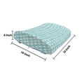 thumbnail image 5 of Sea Animals Lumbar Pillow, Seals with Faces Smiling Cheerful Theme, Soft Back Cushion for Office Chairs with Adjustable Straps, 14" x 13", Turquoise Pale Blue, by Ambesonne, 5 of 7