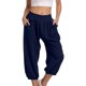 thumbnail image 2 of Pantalones capri elásticos de cintura alta para mujer: pantalones capri informales y cómodos con bolsillos, tallas S-XXL, 2 of 8