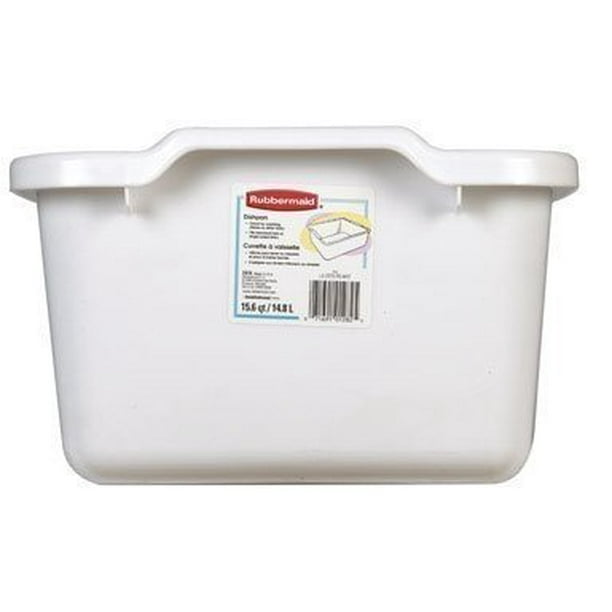 Rubbermaid FG2970ARWHT (White Dishpan), (15 Inches) (15.6 Quart