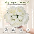 thumbnail image 4 of Gaderth Artificial Peonies with Vase, Silk Peony Flower Arrangement with Faux Water, Faux Peony Silk Flowers Bouquet for Table Centerpiece, Wedding Decor, Centerpiece Table Decorations, 4 of 5
