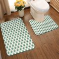 thumbnail image 2 of Xecao Peacock Feathers1 2-Piece Vintage Seamless Anti-Skid Mat Set, featuring a stylish pattern for a safe and elegant toilet rug experience, 2 of 6