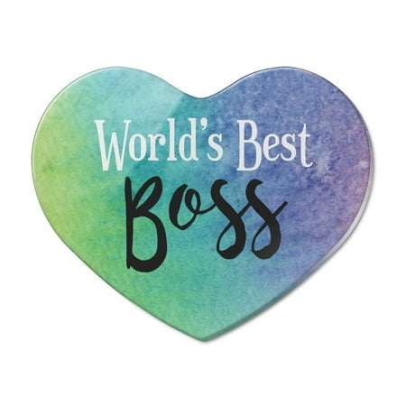 

World s Best Boss Heart Acrylic Fridge Refrigerator Magnet