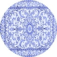 thumbnail image 1 of Ahgly Company Machine Washable Indoor Round Persian Blue Traditional Area Rugs, 8' Round, 1 of 4