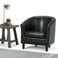 thumbnail image 2 of Austin 30 inch Wide Contemporary Tub Chair in Black Vegan Faux Leather, 2 of 11