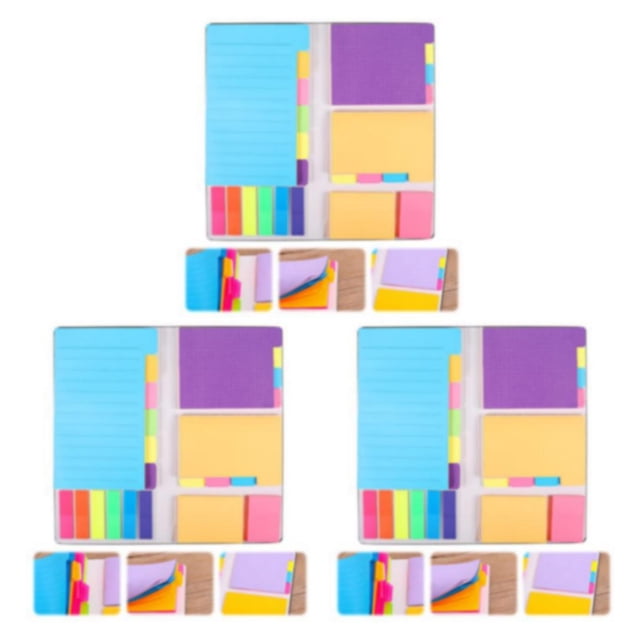 Transemion Easy To Carry Portable Notepad For On Go Note-Taking One Set Include All Paper Pad Sticky Notes 3Set