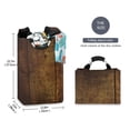 thumbnail image 2 of Yayeee Freestanding Laundry Hamper with Handle Collapsible Large Storage Basket for Clothes, Wood Grain, 2 of 7