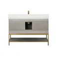 thumbnail image 2 of Wildy 48" Single Bathroom Vanity Set in Classical Grey with Grain White Composite Stone Countertop without Mirror, 2 of 8