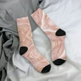 thumbnail image 5 of Fuzoiu Rose Gold Glitter Splatter Print Athletic Crew Socks for Men & Women,Casual Crew Socks,Above Ankle Crew Socks for Business, Casual, 5 of 6
