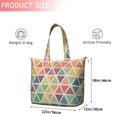 thumbnail image 4 of Multi Color Triangle Checkered Pattern Travel Tote Bags for Women Carry On,Large Weekender Bags for Women Travel,Multi Functional Duffle Bag for Work,Shopping,Sports, 4 of 5