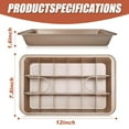 thumbnail image 2 of Baking Grid Brownie Pan with All-Edge Divider Grid – Rectangular Nonstick Cake Mold, Apricot Pink, Shipped from Local Warehouse, 2 of 6