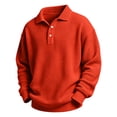 thumbnail image 3 of Gytharion Boys Lapel Sweatshirts Solid Color Buttoned Pullover Tops Fall and Winter Waffle Casual Warm Long Sleeve Tops,3T-14T, 3 of 6