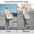 thumbnail image 5 of Cartoon Character Weekender Bag with Fun Rainbow & Galaxy Design Large Capacity Travel Tote, Lightweight Airplane Friendly for Business Weekend Trips, 5 of 5